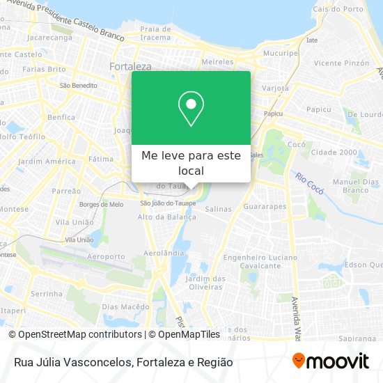 Rua Júlia Vasconcelos mapa