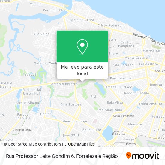 Rua Professor Leite Gondim 6 mapa