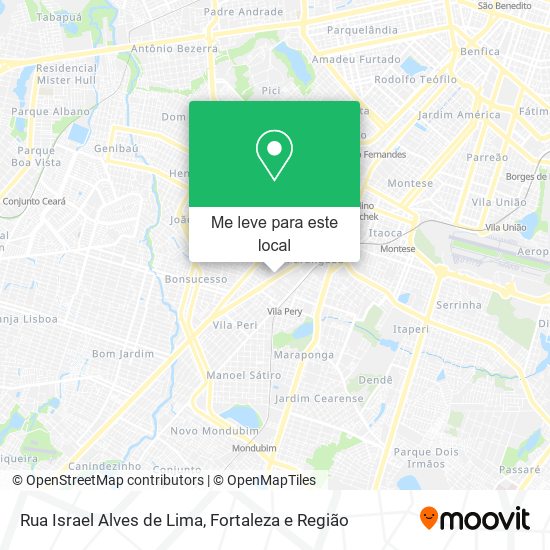Rua Israel Alves de Lima mapa