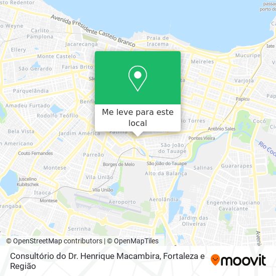 Consultório do Dr. Henrique Macambira mapa