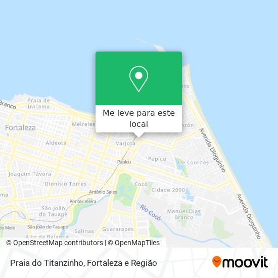 Praia do Titanzinho mapa