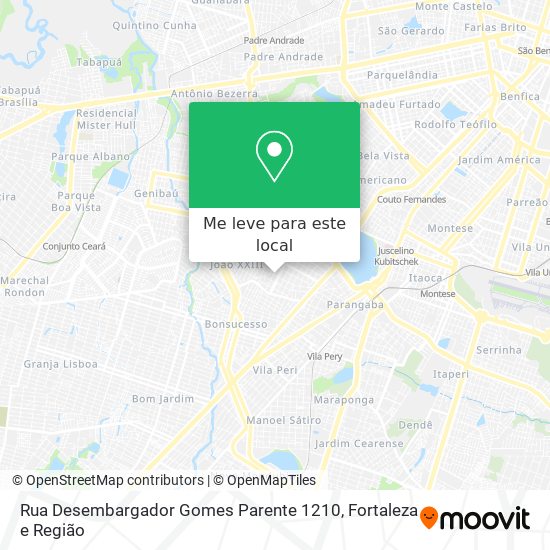 Rua Desembargador Gomes Parente 1210 mapa