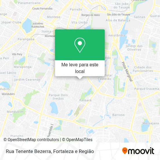 Rua Tenente Bezerra mapa