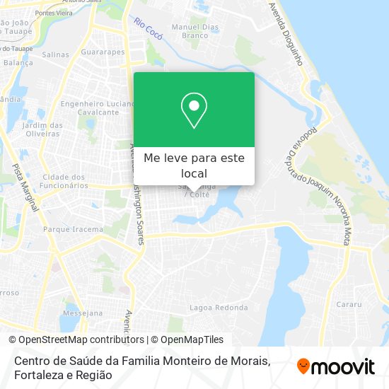 Centro de Saúde da Familia Monteiro de Morais mapa