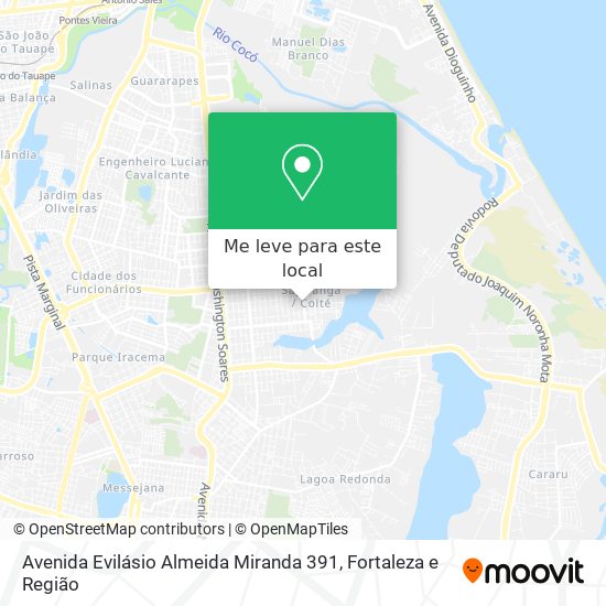 Avenida Evilásio Almeida Miranda 391 mapa