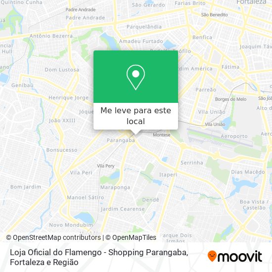Loja Oficial do Flamengo - Shopping Parangaba mapa