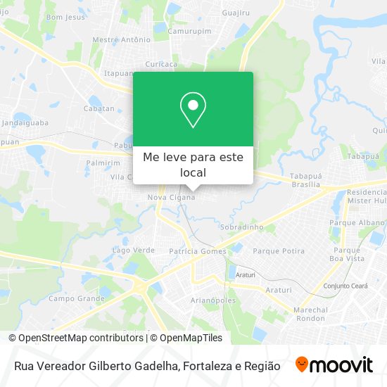 Rua Vereador Gilberto Gadelha mapa