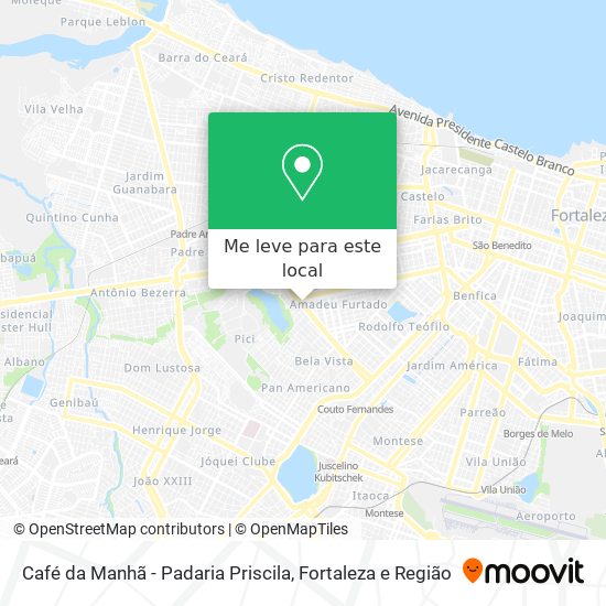 Café da Manhã - Padaria Priscila mapa