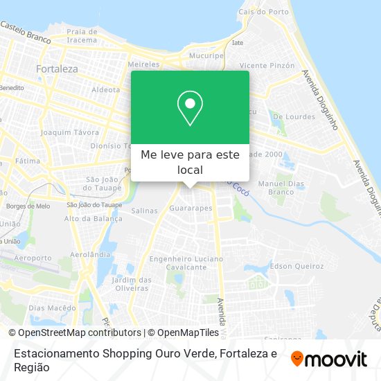 Estacionamento Shopping Ouro Verde mapa