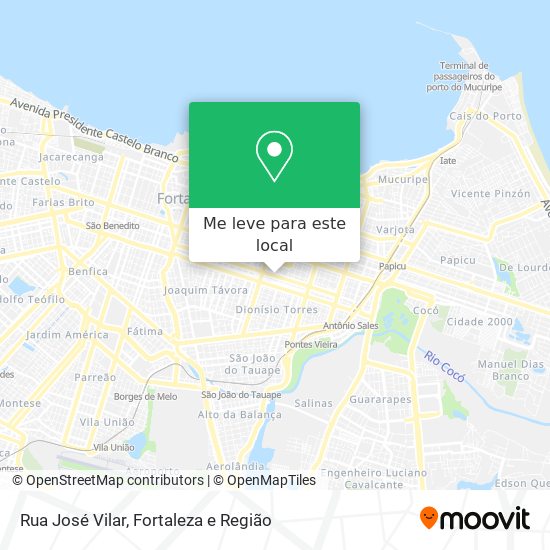 Rua José Vilar mapa