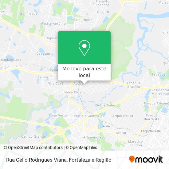 Rua Célio Rodrigues Viana mapa