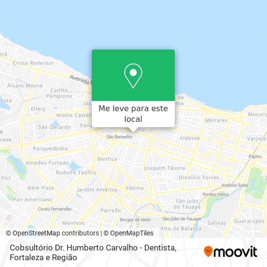 Cobsultório Dr. Humberto Carvalho - Dentista mapa