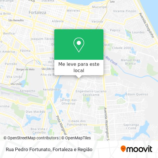 Rua Pedro Fortunato mapa