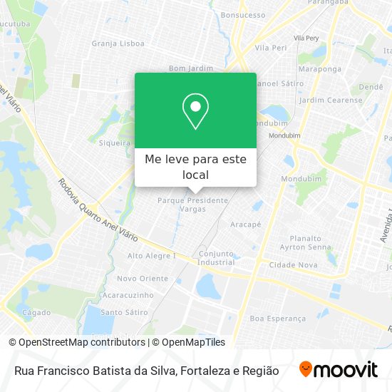 Rua Francisco Batista da Silva mapa