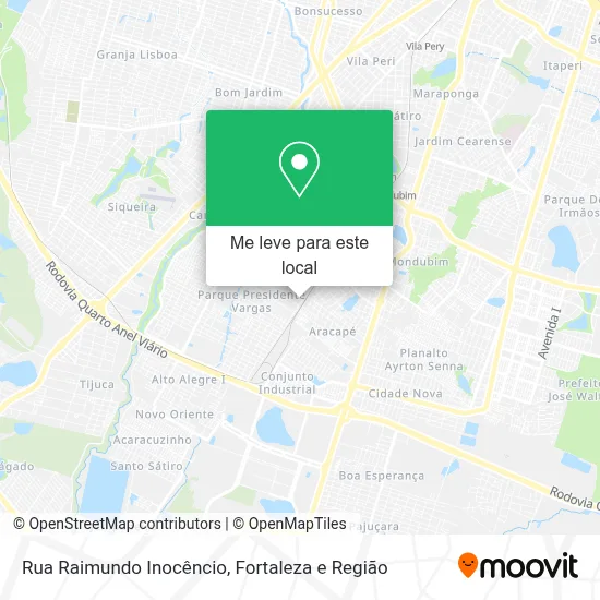 Rua Raimundo Inocêncio mapa