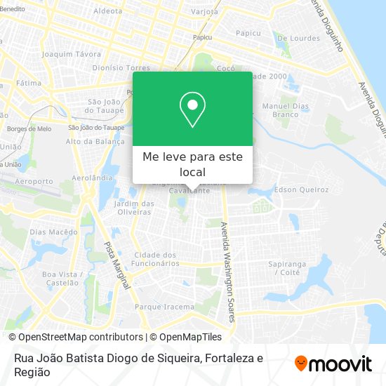 Rua João Batista Diogo de Siqueira mapa