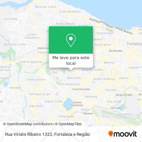 Rua Viriato Ribeiro 1322 mapa