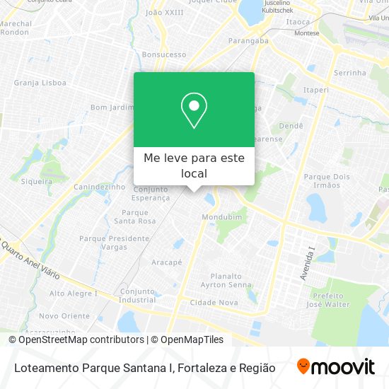 Loteamento Parque Santana I mapa