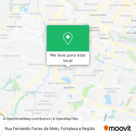 Rua Fernando Farias de Melo mapa