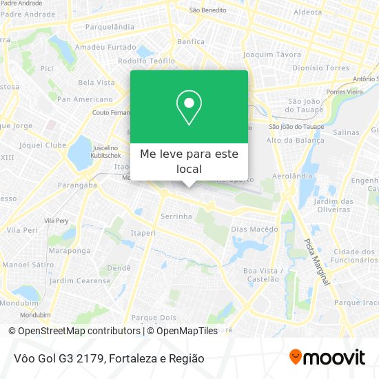 Vôo Gol G3 2179 mapa
