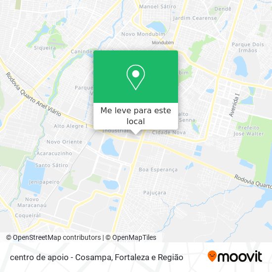 centro de apoio - Cosampa mapa