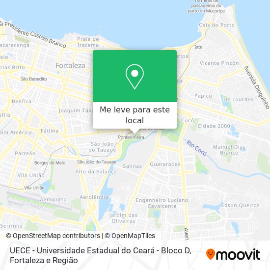 UECE - Universidade Estadual do Ceará - Bloco D mapa