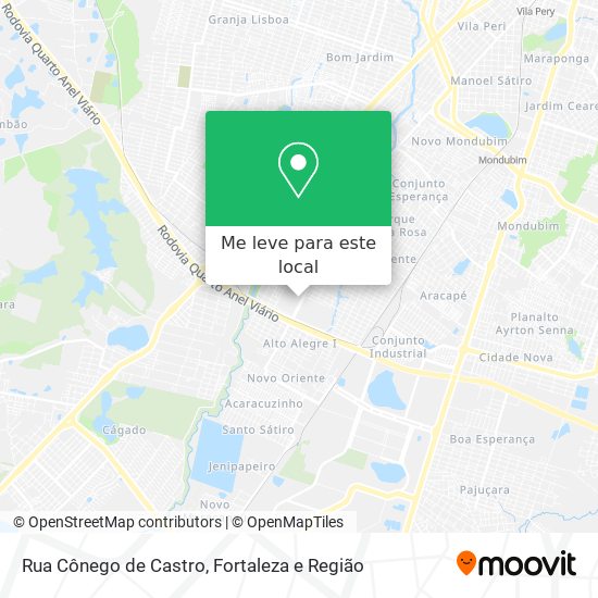 Rua Cônego de Castro mapa