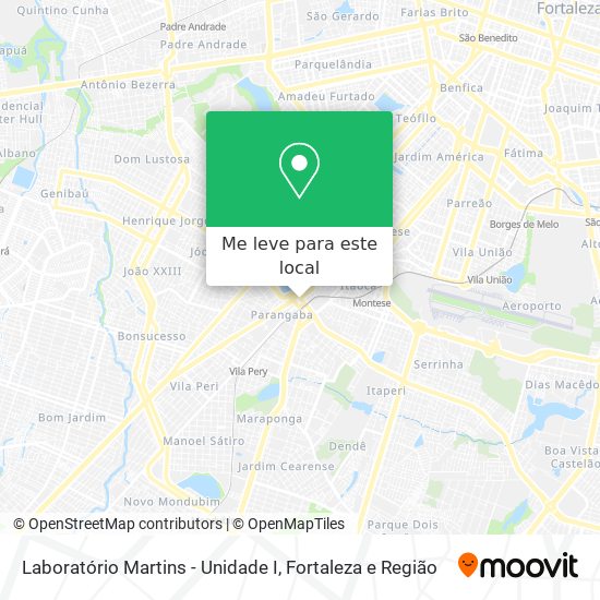 Laboratório Martins - Unidade I mapa