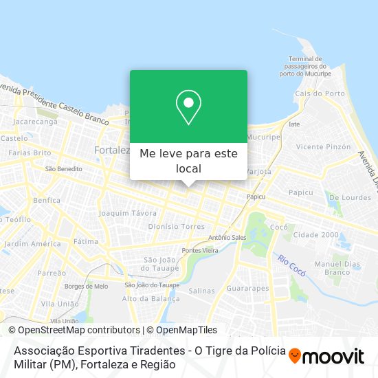 Associação Esportiva Tiradentes - O Tigre da Polícia Militar (PM) mapa