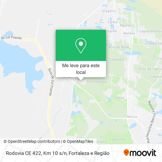 Rodovia CE 422, Km 10 s/n mapa