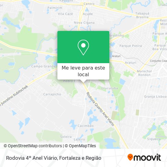 Rodovia 4º Anel Viário mapa