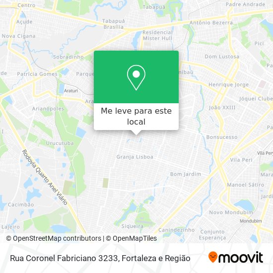 Rua Coronel Fabriciano 3233 mapa