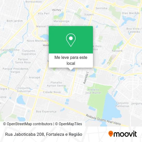 Rua Jaboticaba 208 mapa