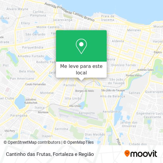 Cantinho das Frutas mapa