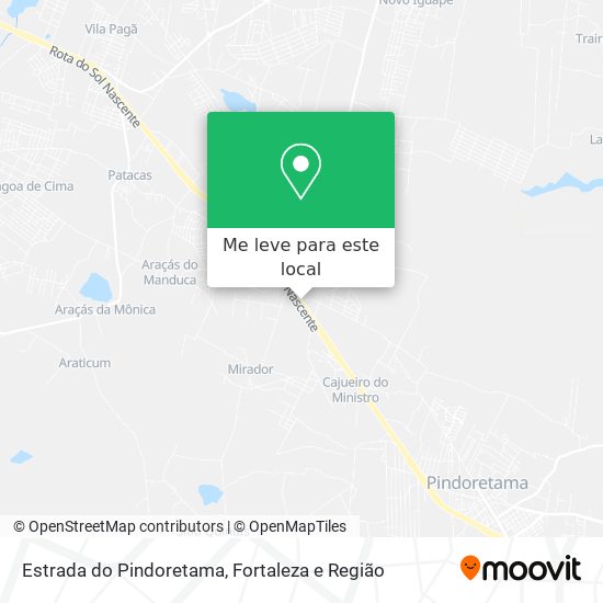 Estrada do Pindoretama mapa