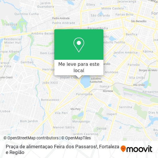 Praça de alimentaçao Feira dos Passaros! mapa