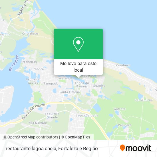 restaurante lagoa cheia mapa