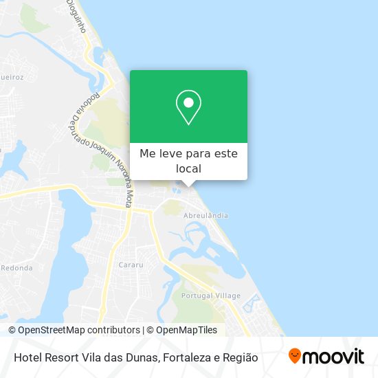 Hotel Resort Vila das Dunas mapa