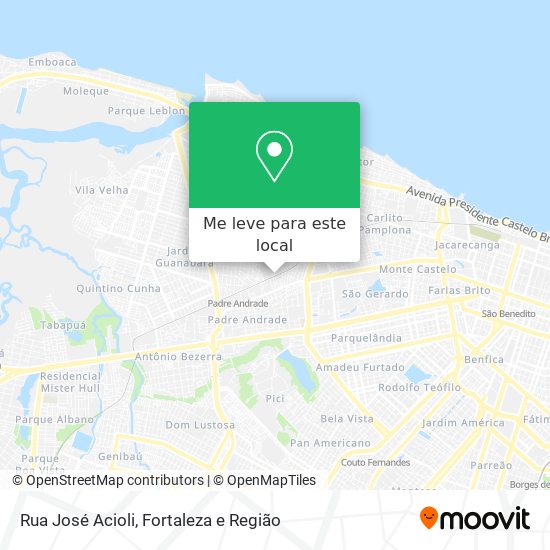 Rua José Acioli mapa