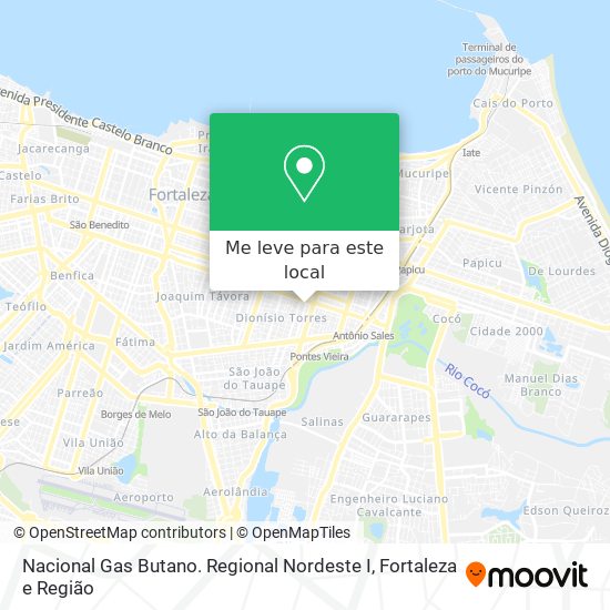 Nacional Gas Butano. Regional Nordeste I mapa