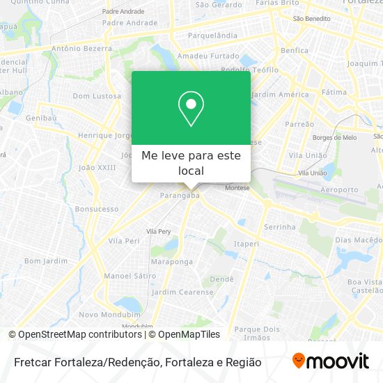 Fretcar Fortaleza/Redenção mapa