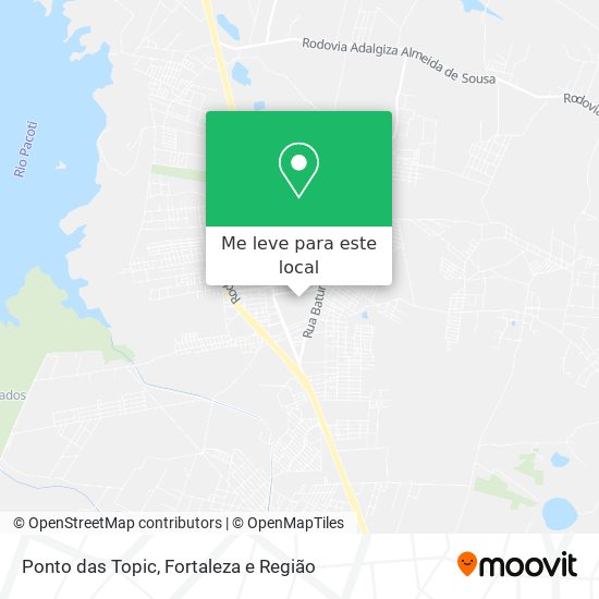 Ponto das Topic mapa