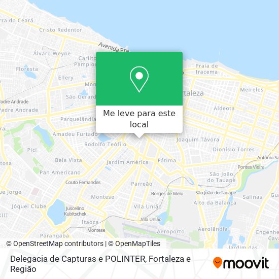 Delegacia de Capturas e POLINTER mapa