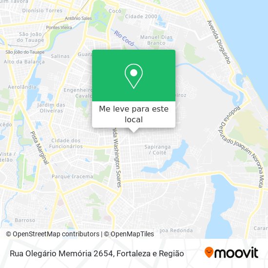 Rua Olegário Memória 2654 mapa
