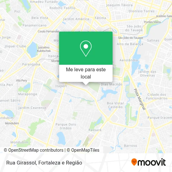 Rua Girassol mapa