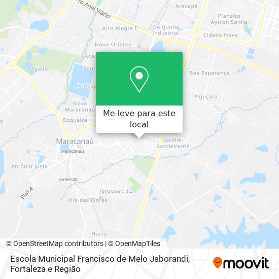 Escola Municipal Francisco de Melo Jaborandi mapa