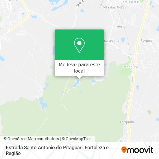 Estrada Santo Antônio do Pitaguari mapa