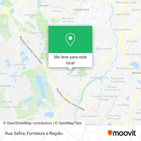 Rua Safira mapa