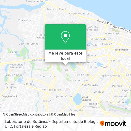 Laboratório de Botânica - Departamento de Biologia UFC mapa