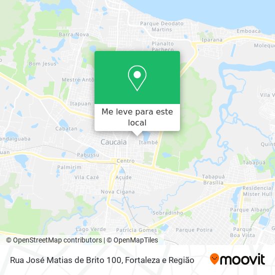 Rua José Matias de Brito 100 mapa